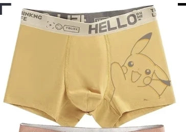 Pokemon Charmander Charizard Bulbasaur Gengar Pikachu Men's Underpants Anime Antibacterial Boxer Briefs Boys Shorts Pants Gifts