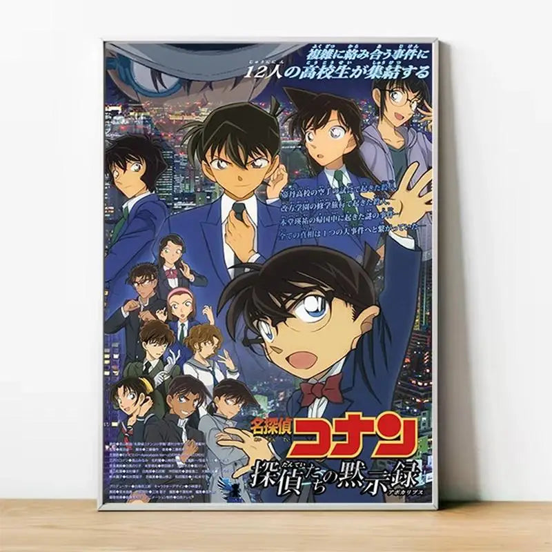 Detective Conan Canvas Poster  Anime Wall Art Decor for Home Room Interior Painting Accessory