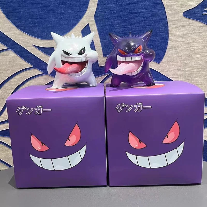 9cm Pokemon Gengar Figure Transparent Model, Cute Anime PVC Decor for Room Collection Gift Fans