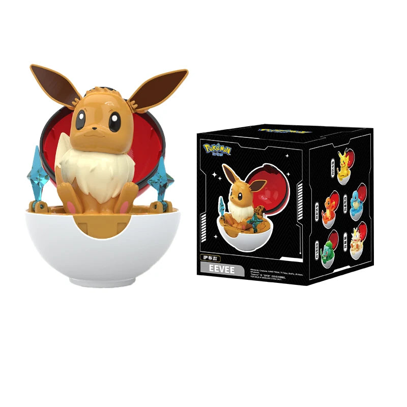 Pokemon Figure Bulbasaur Eevee Charmander Squirtle Pikachu Piplup Cubone Mimikyu Jigglypuff Poke Ball Pokeball Toy Ornament Doll
