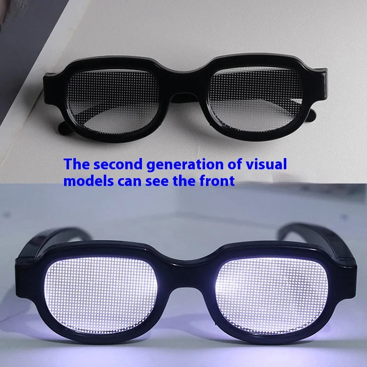 Anime Detective Conan LED Light Up Glasses Color Change Kawaii Luminous Crossdresser Glasses Cosplay Men Novelty Costumes Gift