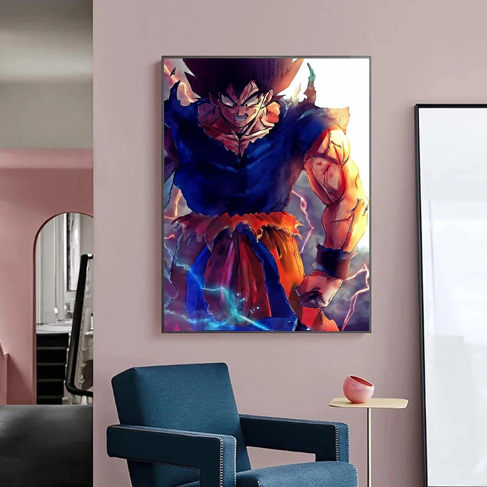 Japanese Anime Canvas Painting Dragon Ball vintage Goku Poster Prints Mural Pictures Wall Art Living Room anime Home Decor Gifts