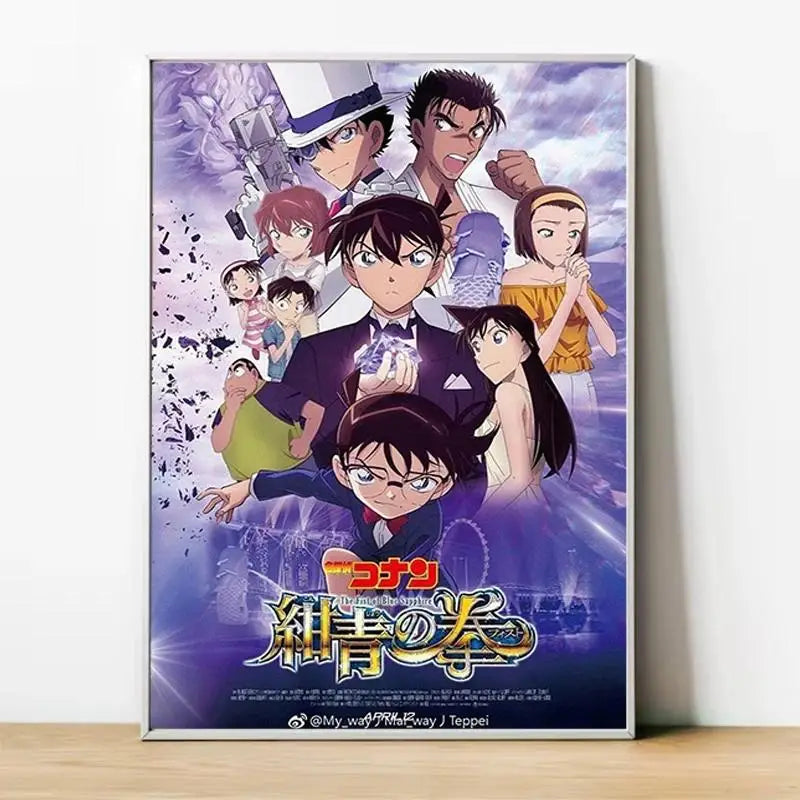 Detective Conan Canvas Poster  Anime Wall Art Decor for Home Room Interior Painting Accessory