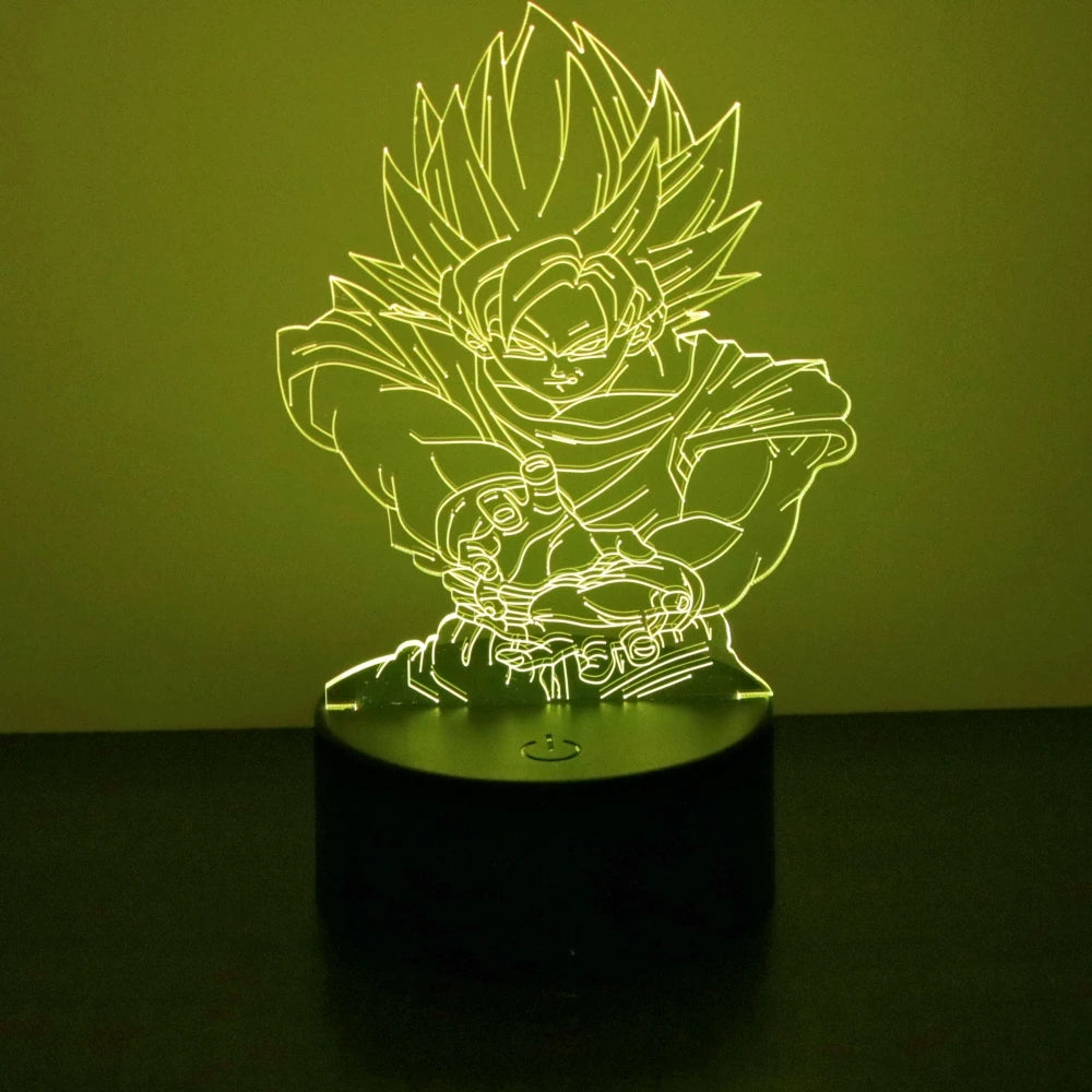 Dragon Ball Z Anime Figures Goku Figure Vegeta Gohan 3D Lamp PVC Action figurine Toys for Children Room Decor Super Saiyan Gifts