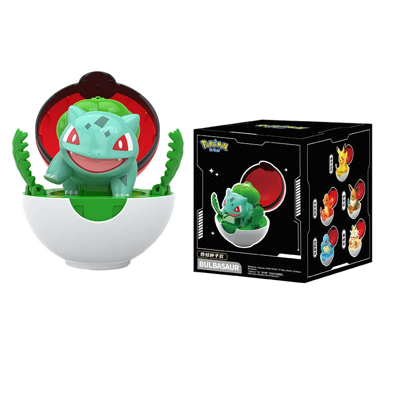 Pokemon Figure Bulbasaur Eevee Charmander Squirtle Pikachu Piplup Cubone Mimikyu Jigglypuff Poke Ball Pokeball Toy Ornament Doll