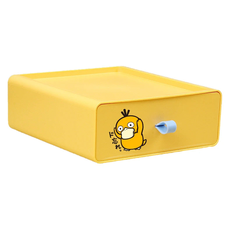 Pokemons Desktop Organizer Drawer Style Storage Box Office Multi-layer Small Storage Cabinet Bookshelf Assembled Case Party Gift