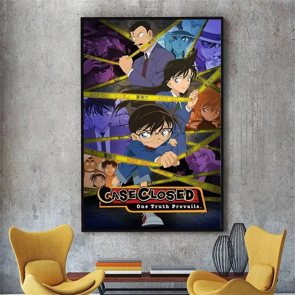 Japanese Detective Conan Poster No Framed Poster Kraft Club Bar Paper Vintage Poster Wall Art Painting Bedroom Study Stickers