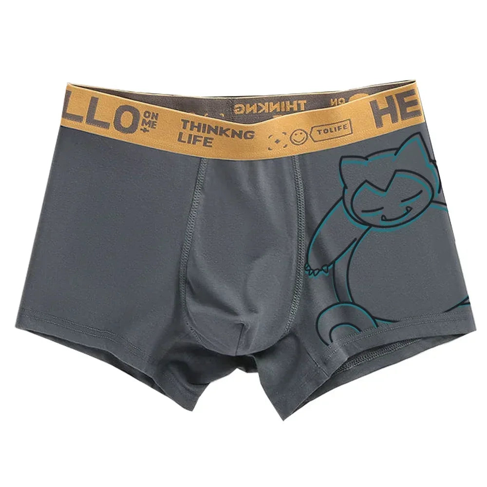 Pokemon Charmander Charizard Bulbasaur Gengar Pikachu Men's Underpants Anime Antibacterial Boxer Briefs Boys Shorts Pants Gifts