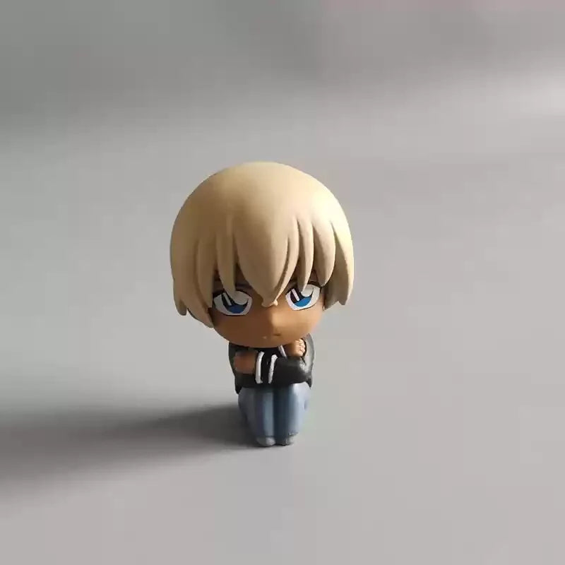 BANDAI Original In Stock Detective Conan Gashapon Keychain Set - Kaito Kid/Ran/Heiji/Akai/Amuro - Anime Collectible Charm