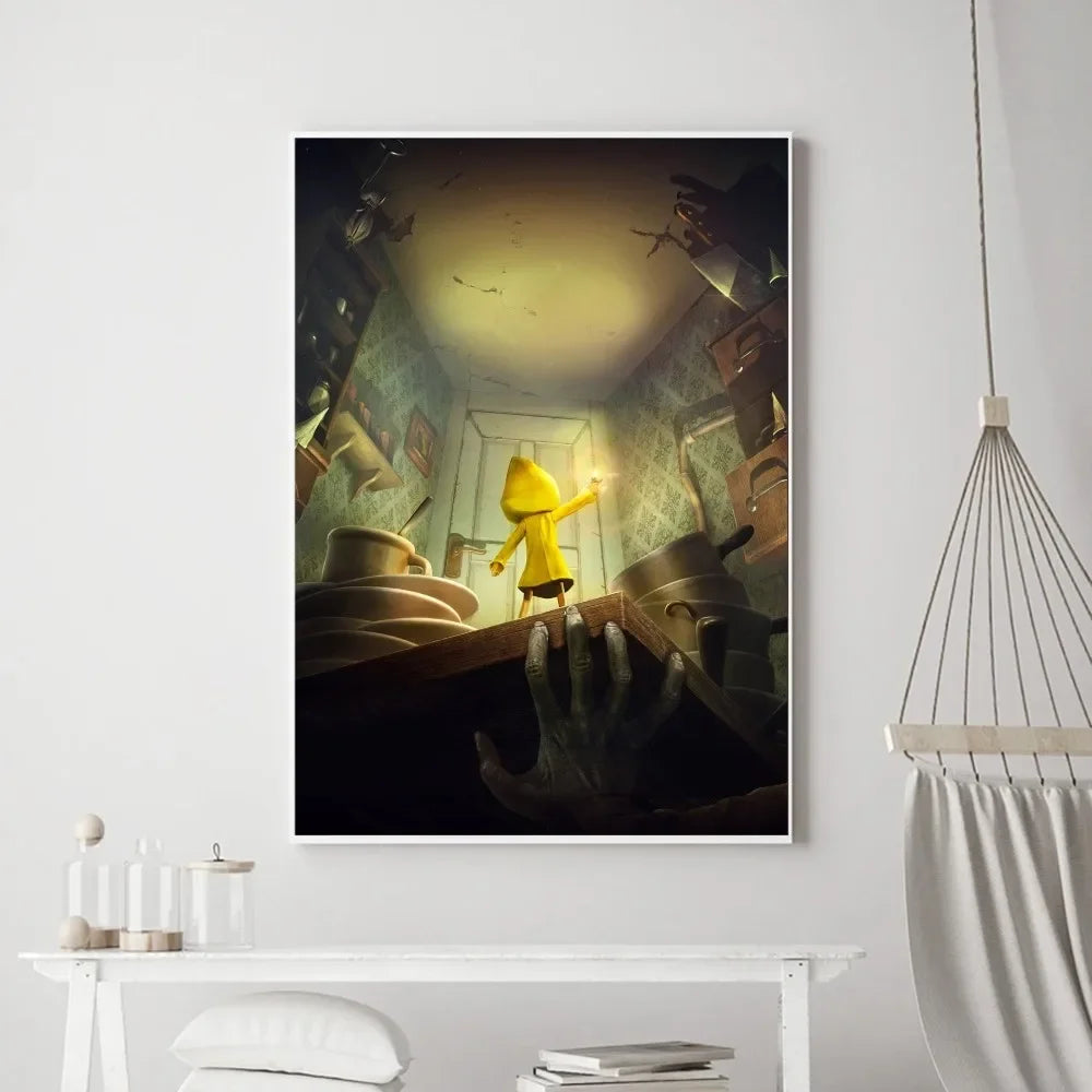 Game Little Nightmares Poster Vintage Poster Prints Art Home Canvas Painting Bathroom Kitchen Bar Accessories
