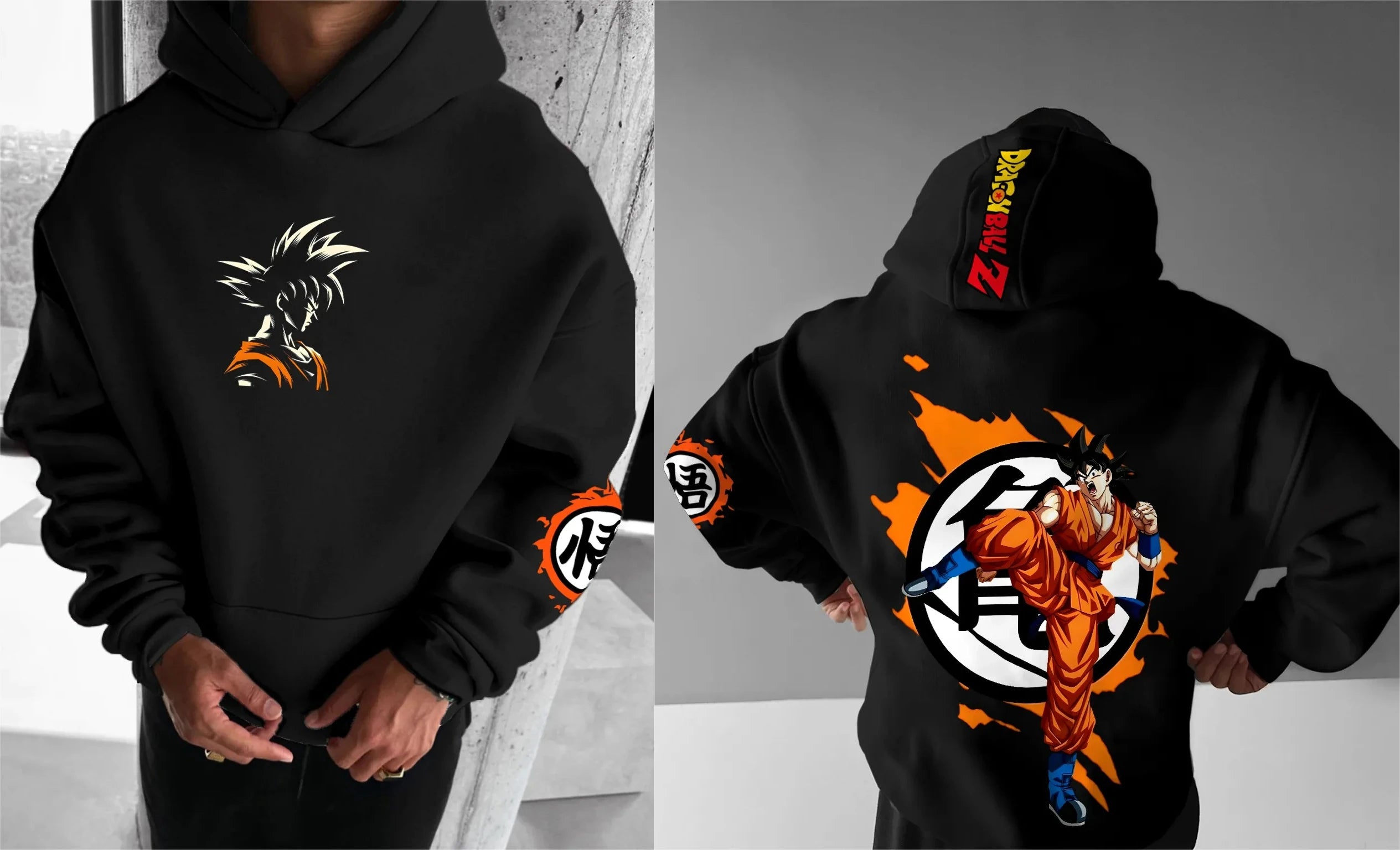 The Latest Dragon Ball Animation Peripheral Versatile Sweater Autumn and Winter Men's and Women's Loose Hooded Sweater