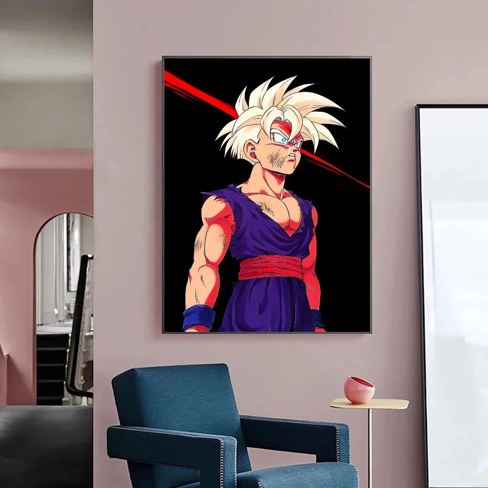 Japanese Anime Canvas Painting Dragon Ball vintage Goku Poster Prints Mural Pictures Wall Art Living Room anime Home Decor Gifts