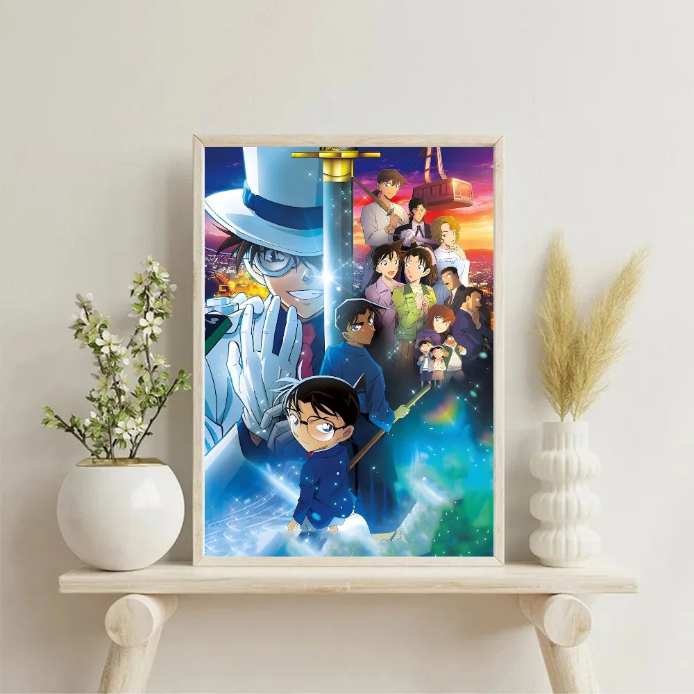 1PC Detective C-Conan Poster Self-adhesive Art Waterproof Paper Sticker Coffee House Bar Room Wall Decor