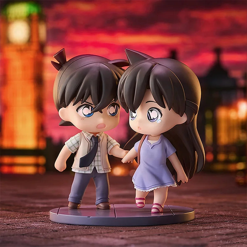 【100%Authentic】GOOD SMILE ARTS Original Meitantei Conan Kudou Shinichi Mouri Ran Qset+ Model Decoration Garage Kit Gifts Toys