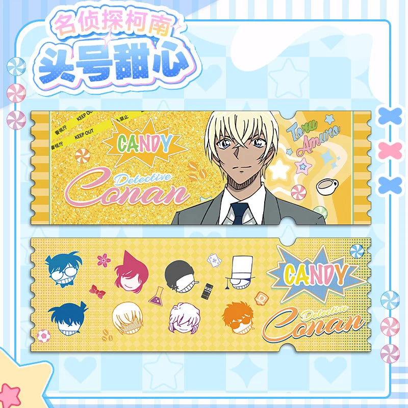 Detective Conan Sweetheart Series Liquid Sand Ticket Stamps Fine Glitter Oil Diy Flow Card Brick Anime Craft Supplies