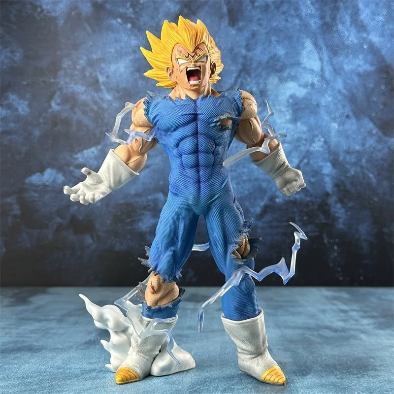 27cm Dragon Ball Z Majin Vegeta Anime Figure Self-destruct Super Saiyan Action Figures Pvc Statue Figurine Model Toys Gift
