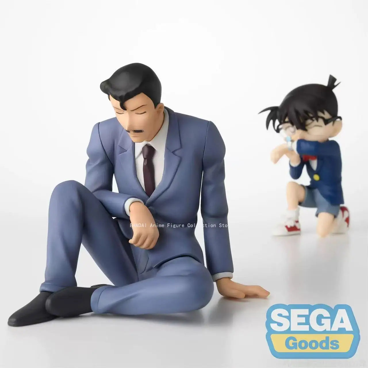 Original SEGA Detective Conan Chokonse Premium Figure "Mouri Kogoro"  "Edogawa Conan" (watch Type Anesthesia Gun)