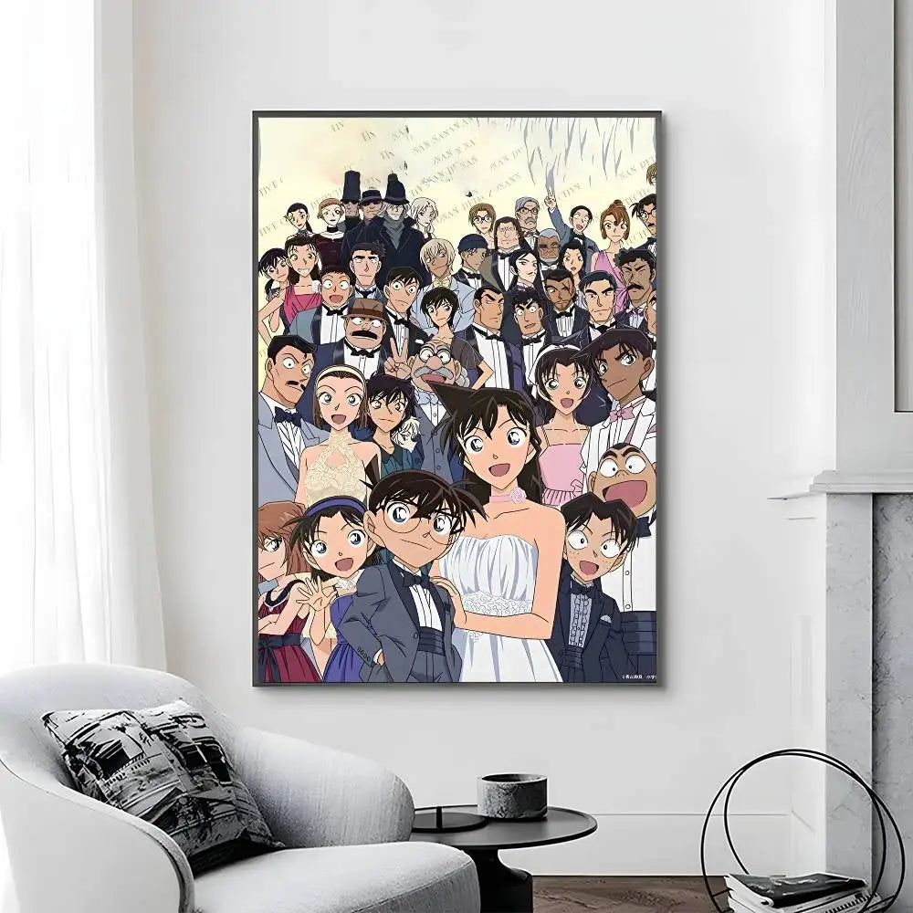D-Detective C-Conan Movie Poster Canvas painting poster with prints Home bedroom living room decoration gift