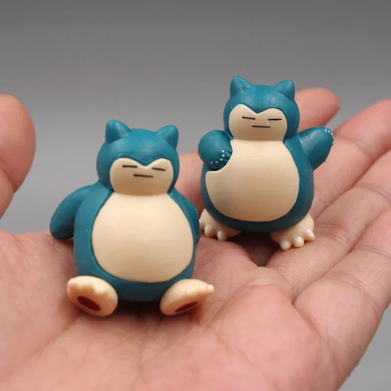 5Pcs/Lot Snorlax Mini Figure 1.8-3cm Micro Landscape Cake Decoration Kawaii Ornaments