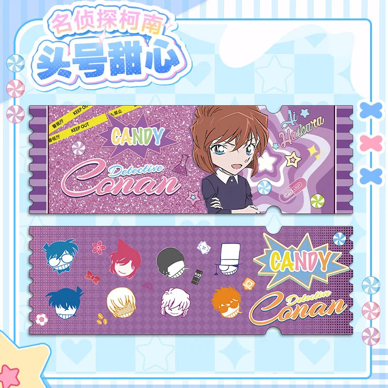 Detective Conan Sweetheart Series Liquid Sand Ticket Stamps Fine Glitter Oil Diy Flow Card Brick Anime Craft Supplies