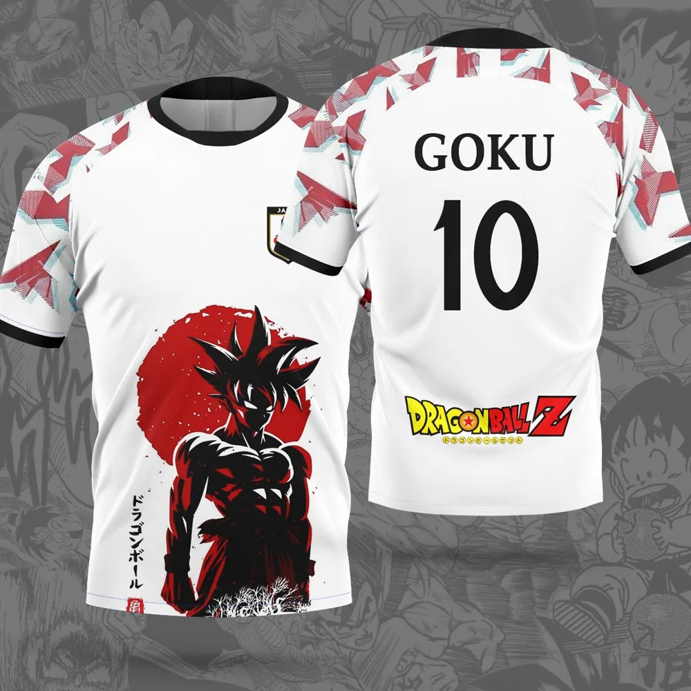 Men's Anime Dragon Ball Goku Graphic Jersey 3D Printed Short Sleeve Tee Cool Apparel for Fans Stylish Casual Sports Wear