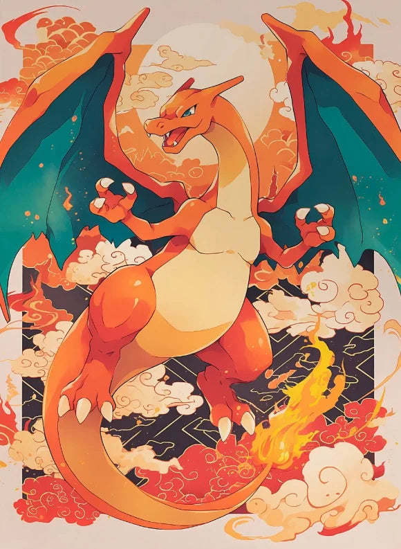 P-Pokemon Japanese Anime Canvas Painting Kawaii Elf Pets HD Poster Retro Bar Noodle Room Living Room Home Mural Decor Kids Gifts