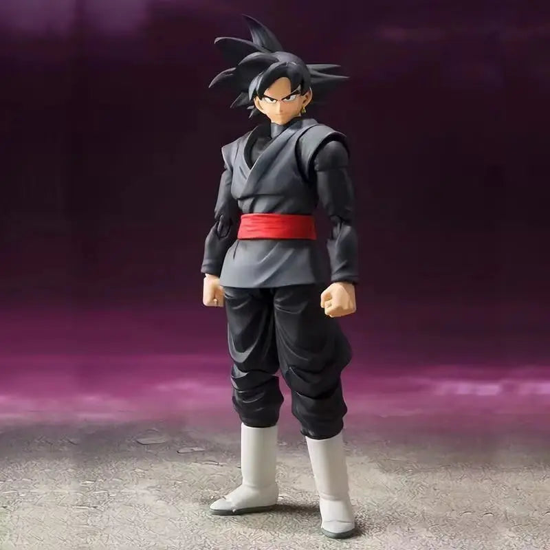 Dragon Ball Black Goku Zamasu 14cm Anime Action Figure Super Saiyan Movie Version Dbz Model With Multiple Accessories Toys Gifts
