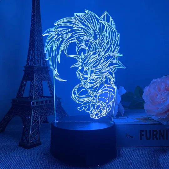 Anime Dragon Ball Lamp Led Acrylic Stand Super Saiyan Goku Figure For  Child Bedroom Decor Nightlight Cool Kids Birthday Gift