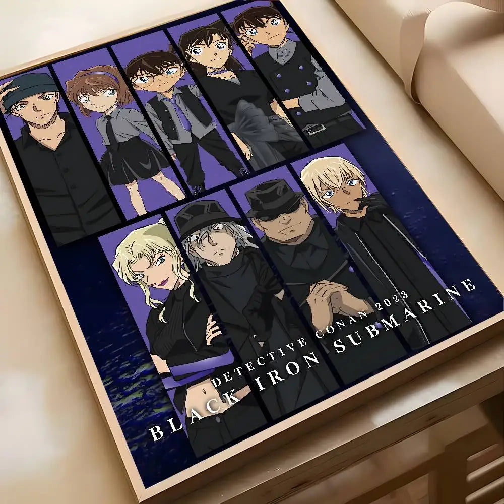 Anime D-Detective C-Conan Poster Self-Adhesive sticker - No Glue Needed Easy Stick and Remove Perfect for Room Decor