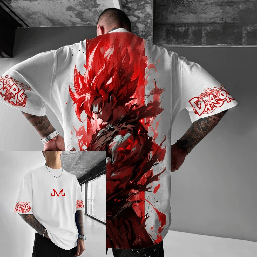 Summer Y2k Dragon Ball Oversized Men's T-Shirts Women's Cotton Short Sleeve Tee Casual Streetwear Unisex Tops Anime Inspired