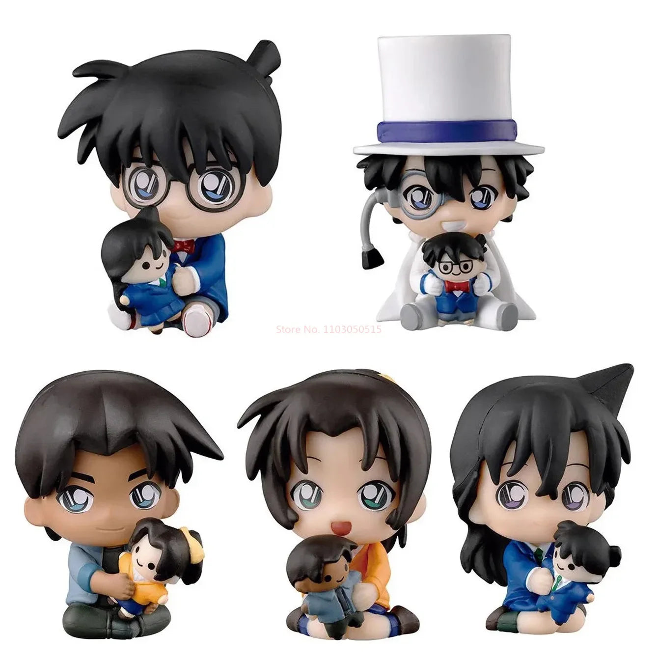 BANDAI Detective Conan Babysitting Pose Statue Mourir Ran Hirato Fumihiko  Action Figure Gifts Model Toys Collectible