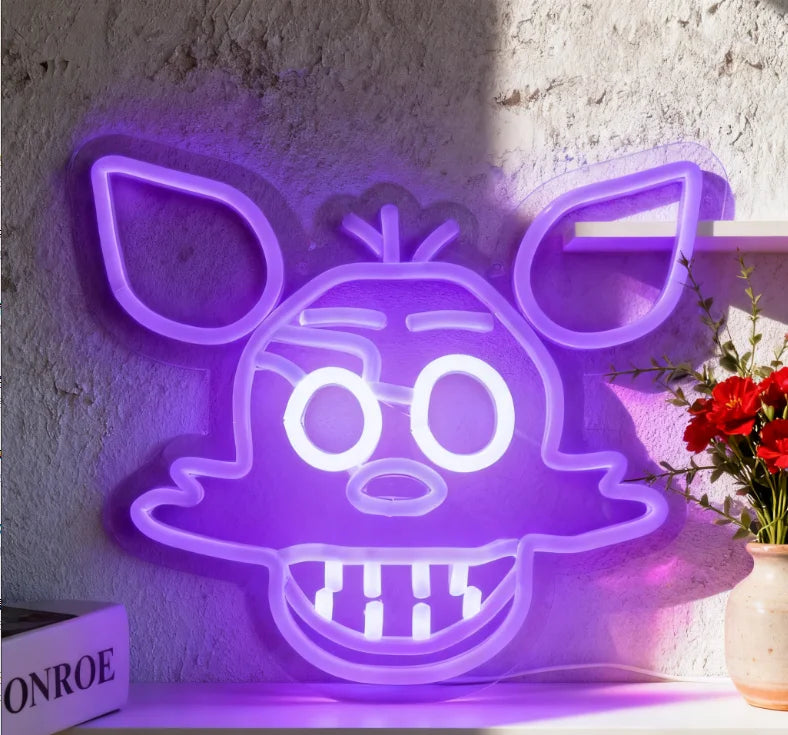 foxy Neon Signs LED Neon Light Sign Light Up Neon Signs Wall Decor for Game Room Man Cave Bar Decor Store Club Bistro