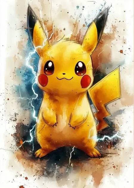 P-Pokemon Japanese Anime Canvas Painting Kawaii Elf Pets HD Poster Retro Bar Noodle Room Living Room Home Mural Decor Kids Gifts