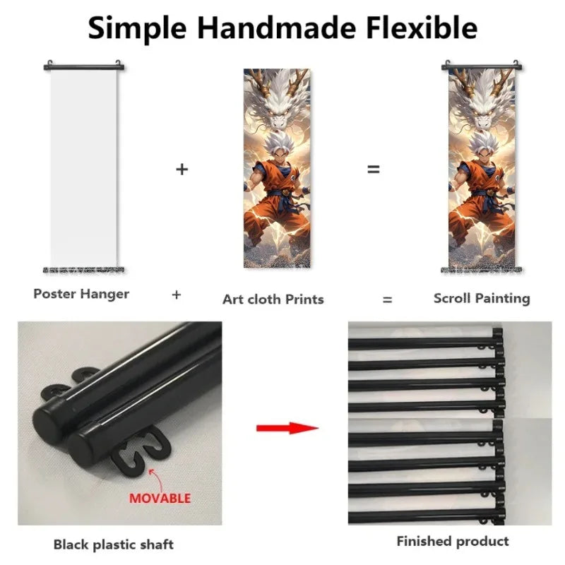 Anime Dragon Ball AI Poster HD Micro Spray Scroll Hanging Painting Living Room Esports Room Background Decoration