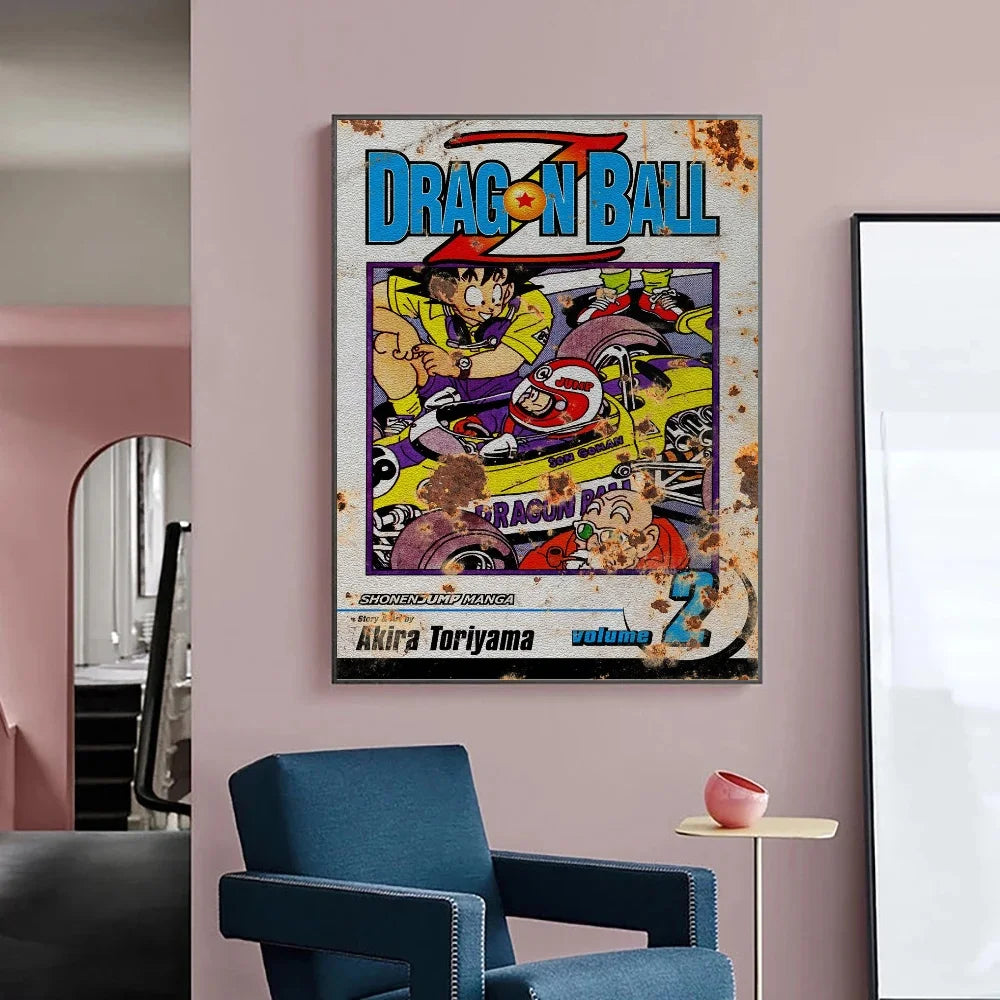 Japanese Anime Canvas Painting Dragon Ball vintage Goku Poster Prints Mural Pictures Wall Art Living Room anime Home Decor Gifts
