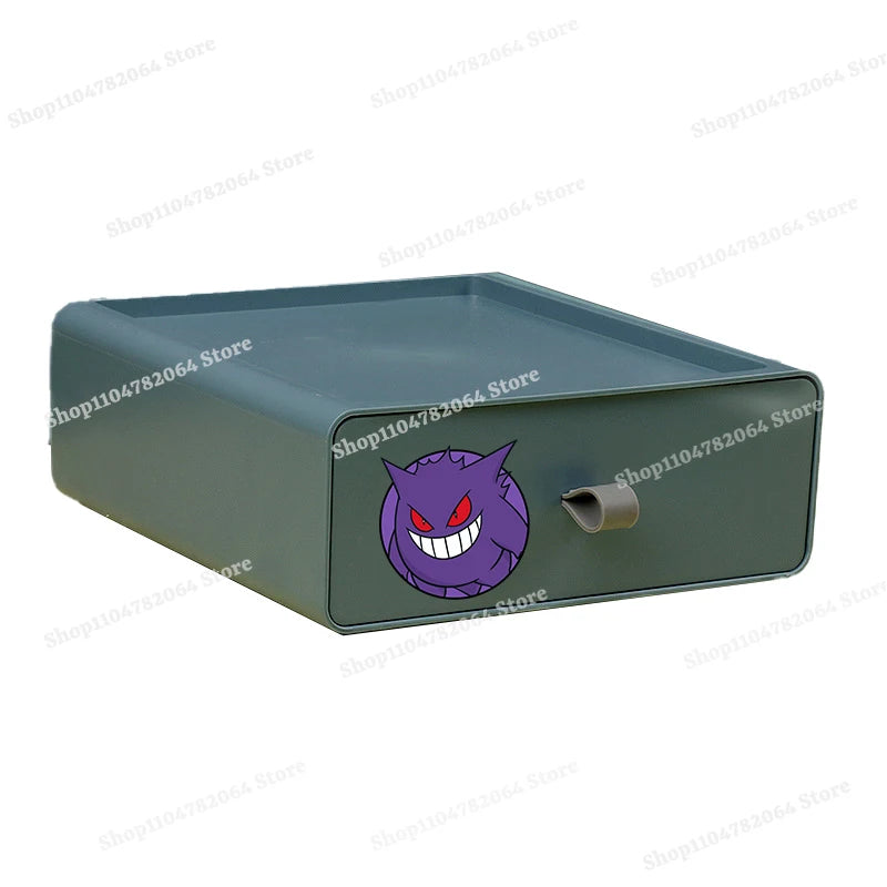 Pokemons Desktop Organizer Drawer Style Storage Box Office Multi-layer Small Storage Cabinet Bookshelf Assembled Case Party Gift