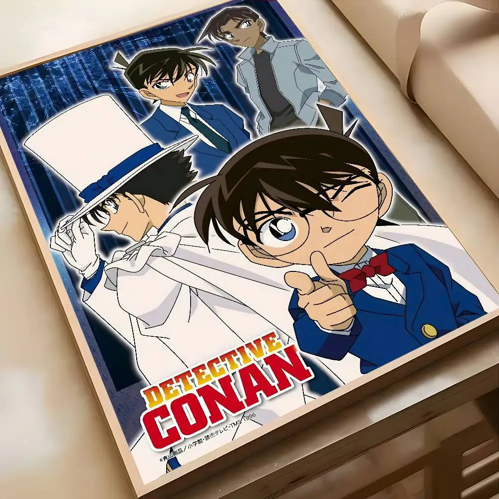 Anime D-Detective C-Conan Poster Self-Adhesive sticker - No Glue Needed Easy Stick and Remove Perfect for Room Decor