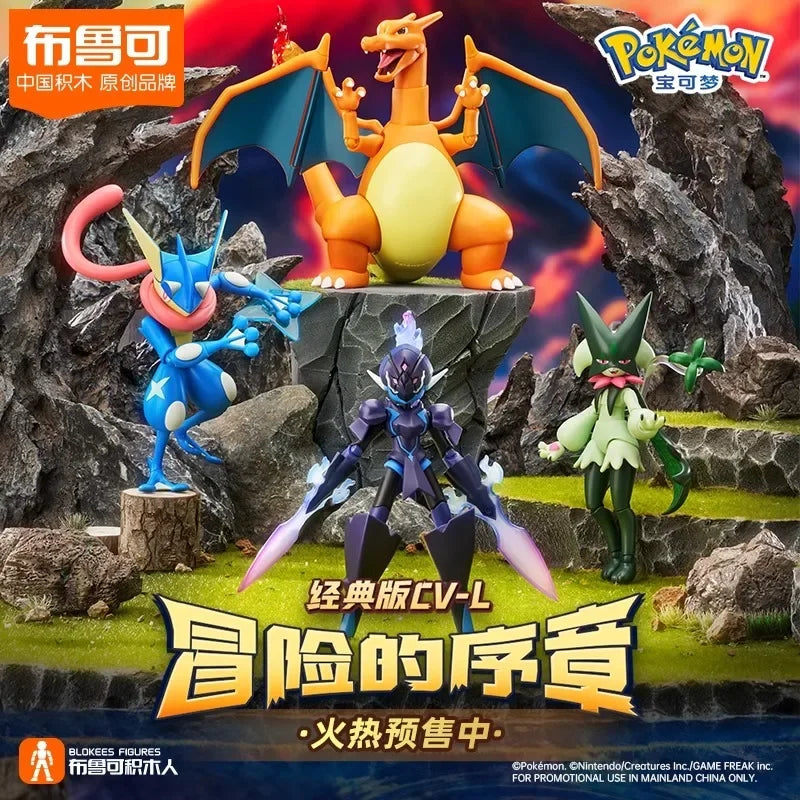 BLOKEES Original POKEMON Ceruledge Charizard Snorlax Scyther Lucario Greninja Meowscarada Building Blocks Action Figure Toy Gift