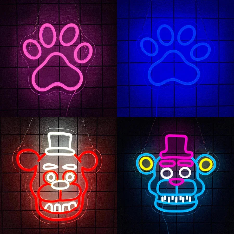 تُستخدم لتزيين الحائط، تعمل بالطاقة عبر USB، تُستخدم في مصابيح الحائط الفنية في الغرف والحانات والمكاتب ومتاجر الحيوانات الأليفة، لافتة نيون LED على شكل كلب جميل