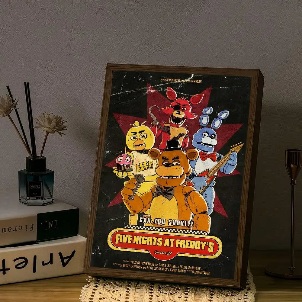 Fnaf Five Nights At Freddy's M DIY Sticky Poster Fancy Wall Sticker For Living Room Bar Decoration Wall Decor
