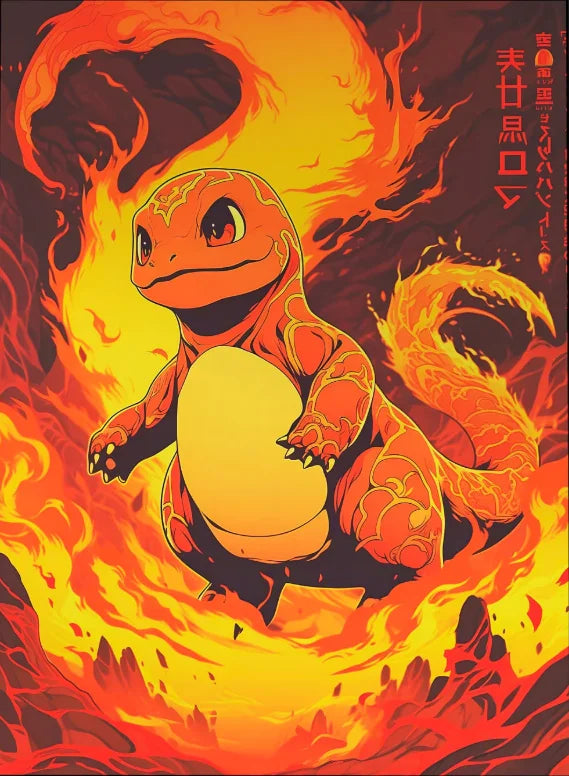 P-Pokemon Japanese Anime Canvas Painting Kawaii Elf Pets HD Poster Retro Bar Noodle Room Living Room Home Mural Decor Kids Gifts