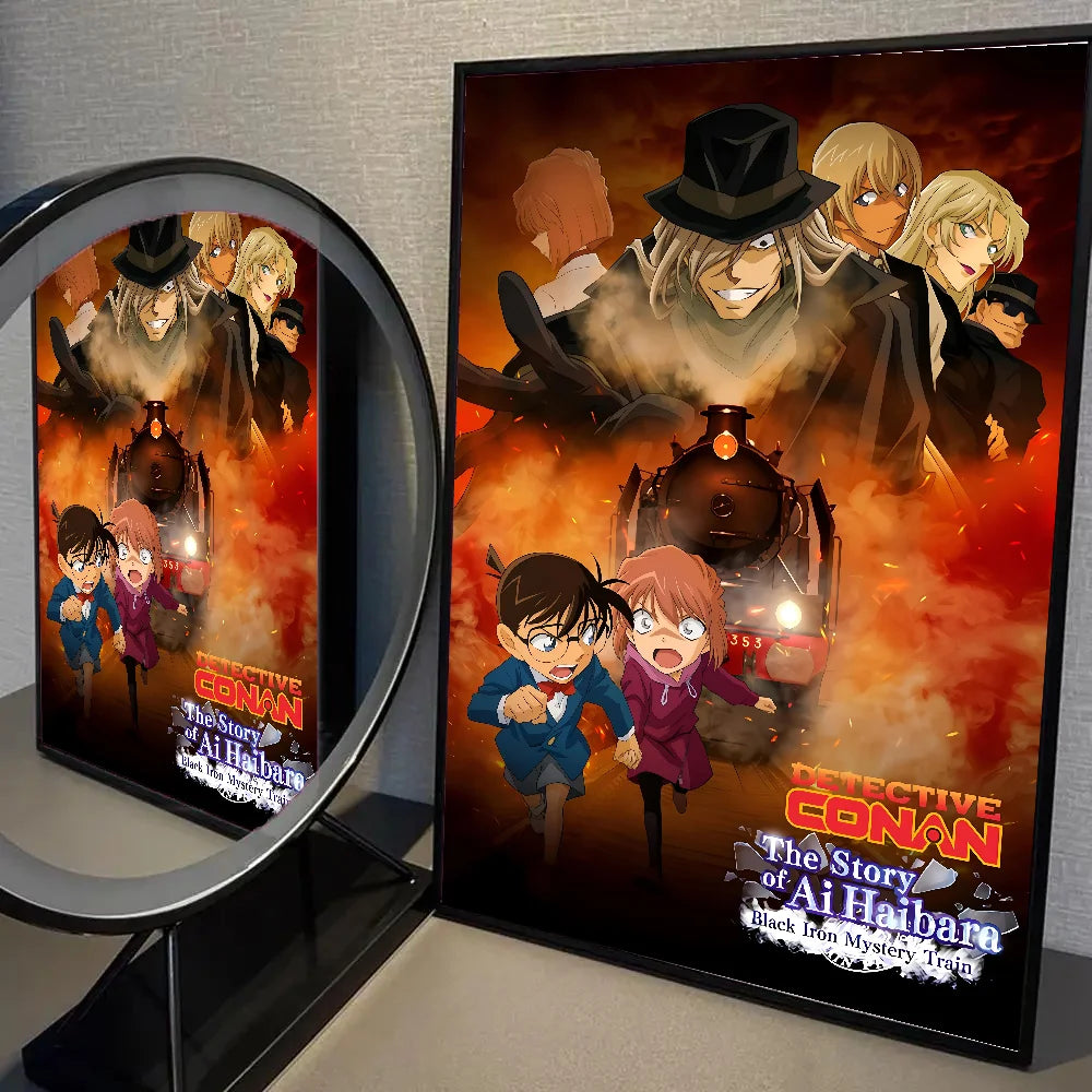 Detective C-Conan Poster Poster Self-adhesive Art Waterproof Paper Sticker Coffee House Bar Room Wall Decor