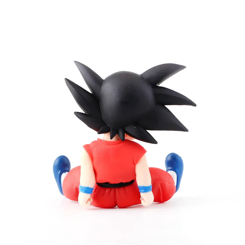 10cm Dragon Ball Anime Figure Son Goku Super Saiyan Q Version Model Figurine PVC Statue Collection Toys Children Christmas Gifts
