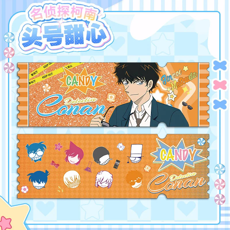 Detective Conan Sweetheart Series Liquid Sand Ticket Stamps Fine Glitter Oil Diy Flow Card Brick Anime Craft Supplies