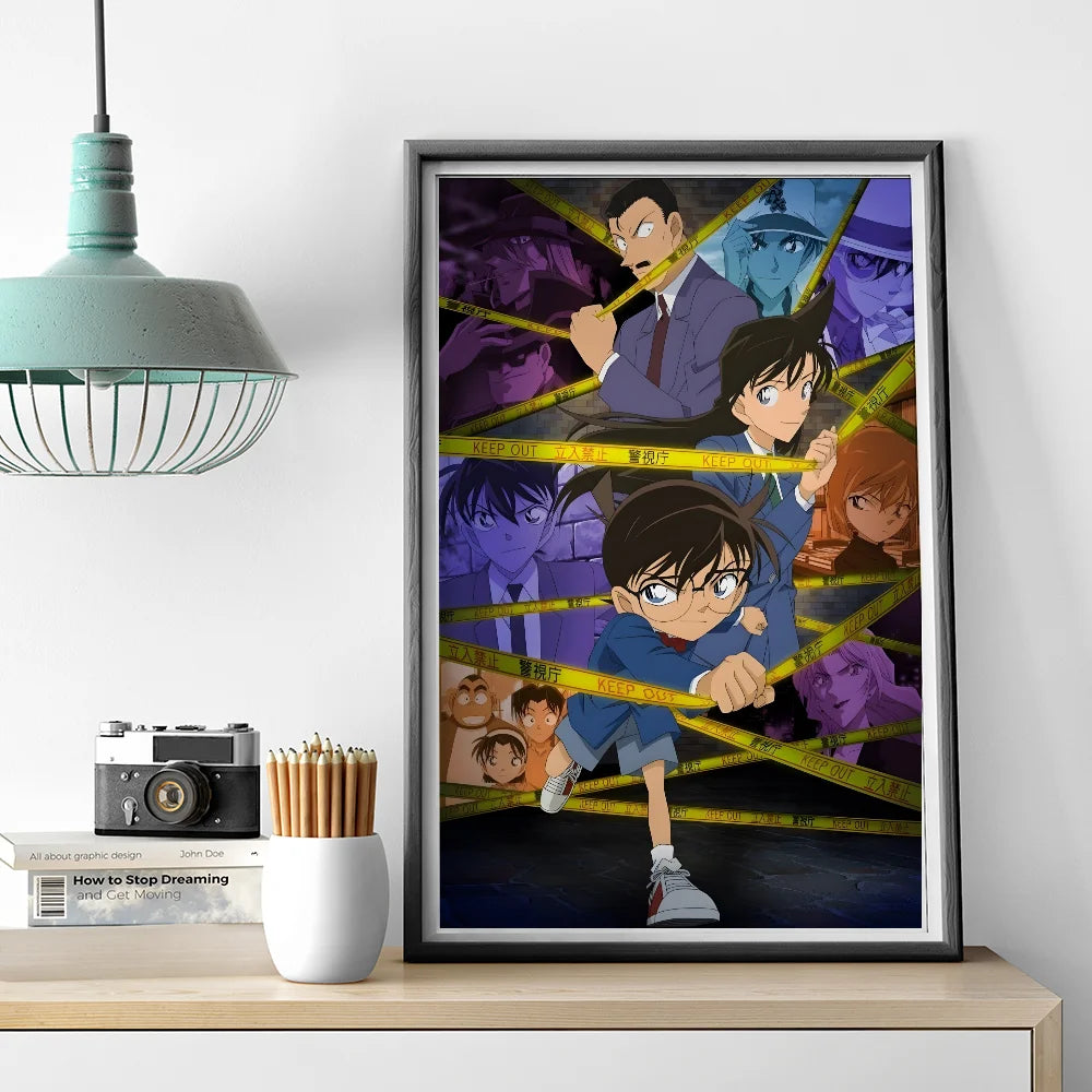 1PC Detective C-Conan Poster Self-adhesive Art Waterproof Paper Sticker Coffee House Bar Room Wall Decor