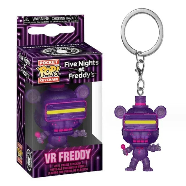 2025 New Arrival Funko Pocket Keychains High Score Chica Ballon Freddy VR.Freddy Ballon Foxy Bonnie Figure Model Toys for Gifts