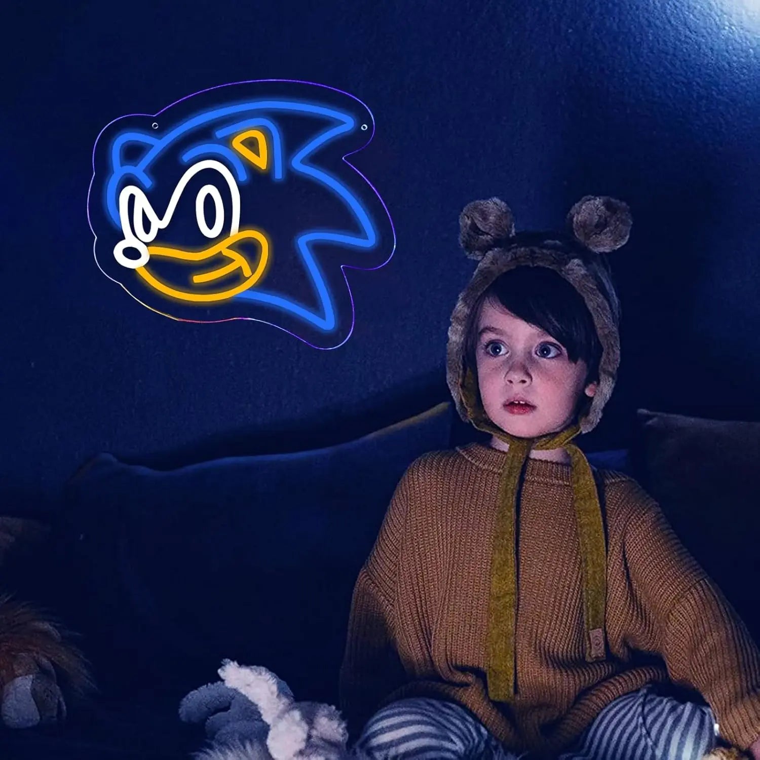 Hedgehog Neon Sign USB Powered LED Neon Light for Kid room Living Room Gaming Room Bar Wall Decor Creative Birthday Gifts