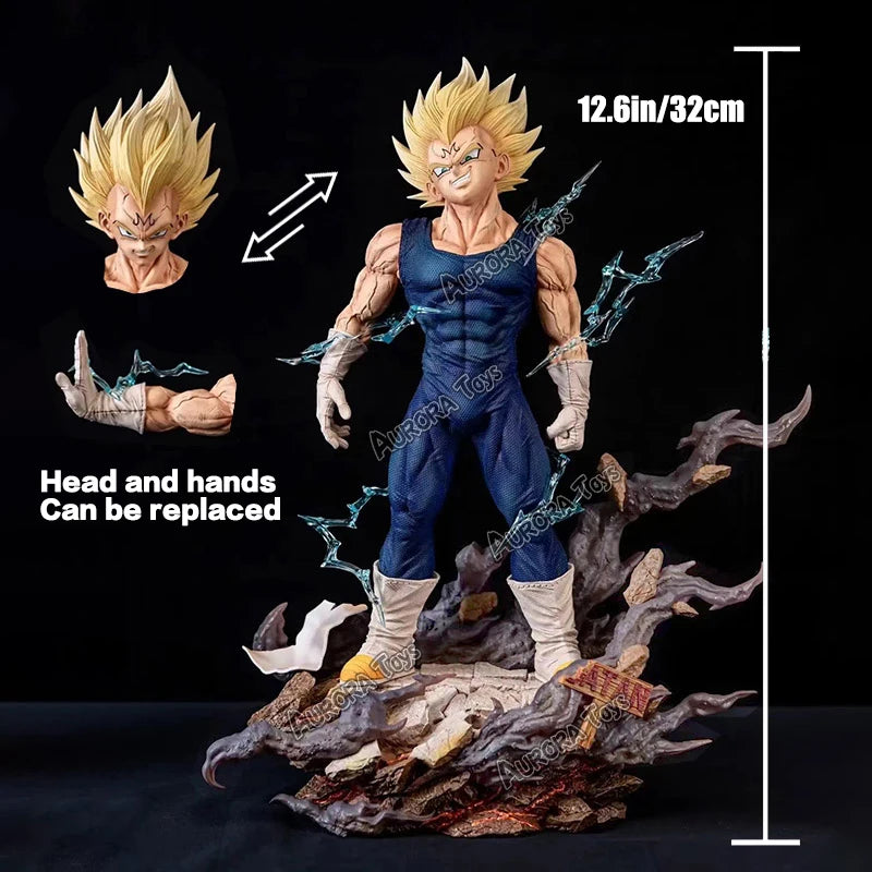 12.6in/32cm Anime Dragon Ball Z Figure Majin Vegeta Figurine PVC Action Figures Collection Model Toys Gifts