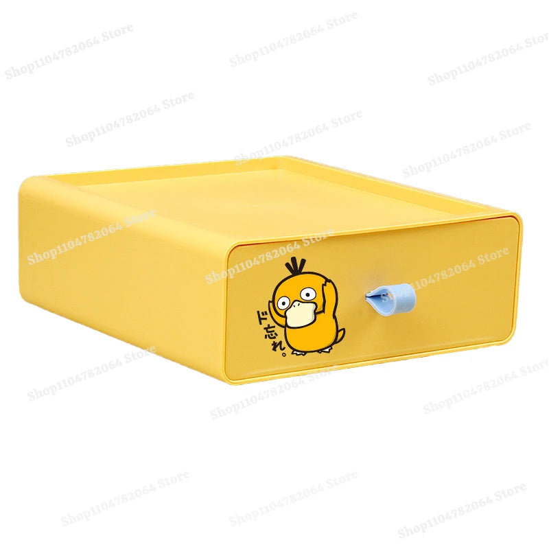 Pokemons Desktop Organizer Drawer Style Storage Box Office Multi-layer Small Storage Cabinet Bookshelf Assembled Case Party Gift
