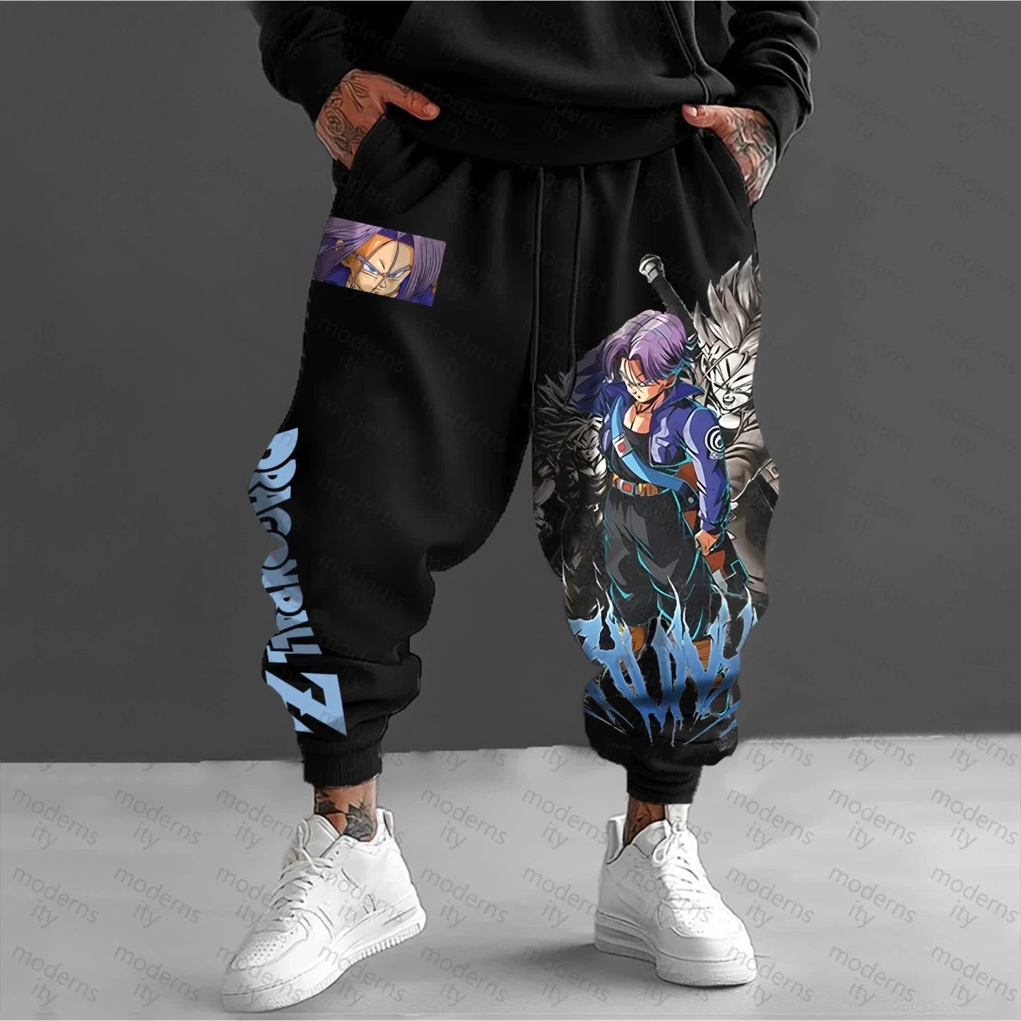 Dragon Ball Collaboration Summer and Autumn Men's Daily Life Sports and Commuting Best-selling Printed Pure Cotton Trousers